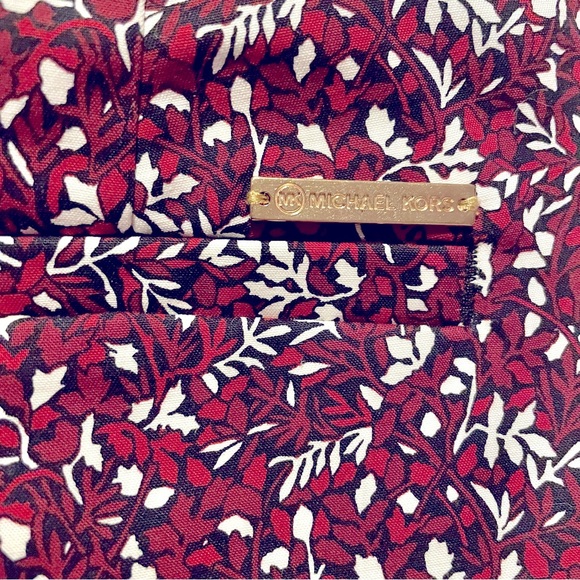 MICHAEL KORS Stretch Cotton short Shorts red with black & white unlined, size 2 - Picture 5 of 8